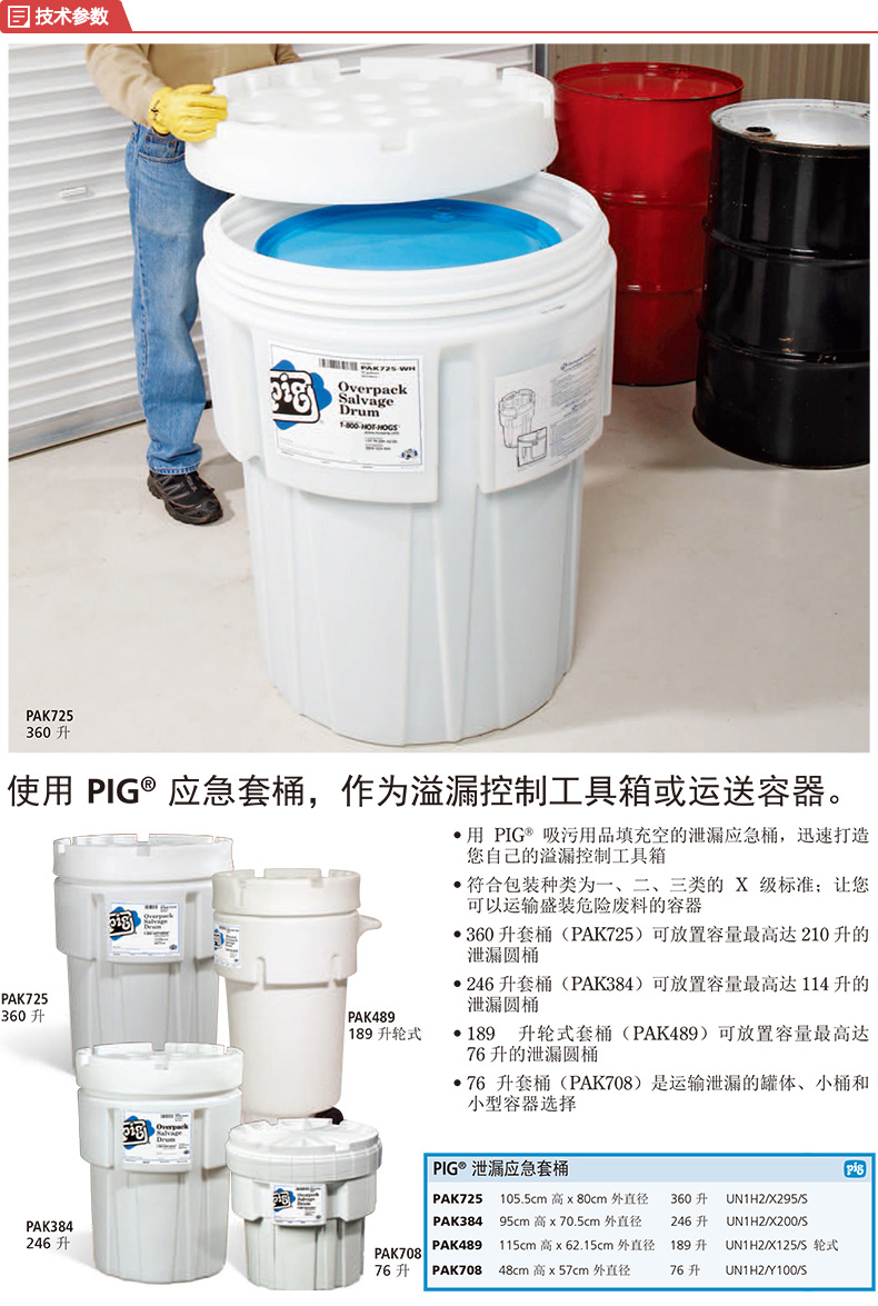 NewPig PAK384泄漏應(yīng)急套桶