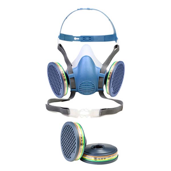 寶順安3603/3604+2201硅膠雙濾盒過(guò)濾式防塵毒面具