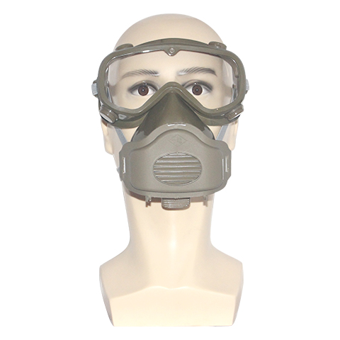 防風(fēng)式橡膠單濾棉防塵面具套裝