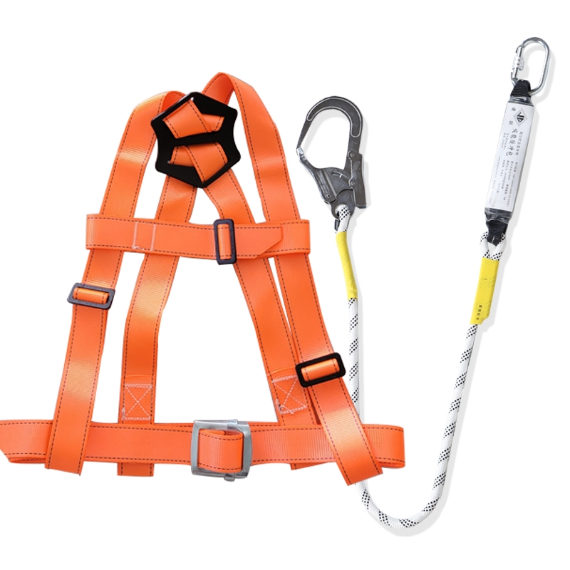 建鋼半身式滌綸阻燃雙背安全帶