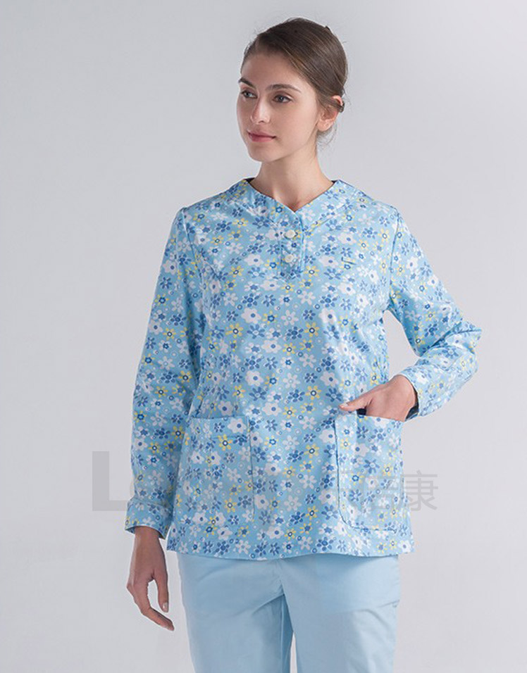 樂(lè)倍康NC156花雨長(zhǎng)袖護(hù)士服