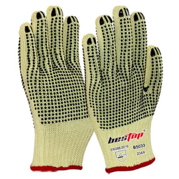 bestop倍護(hù)B5033雙面PVC點塑防滑3級防割手套