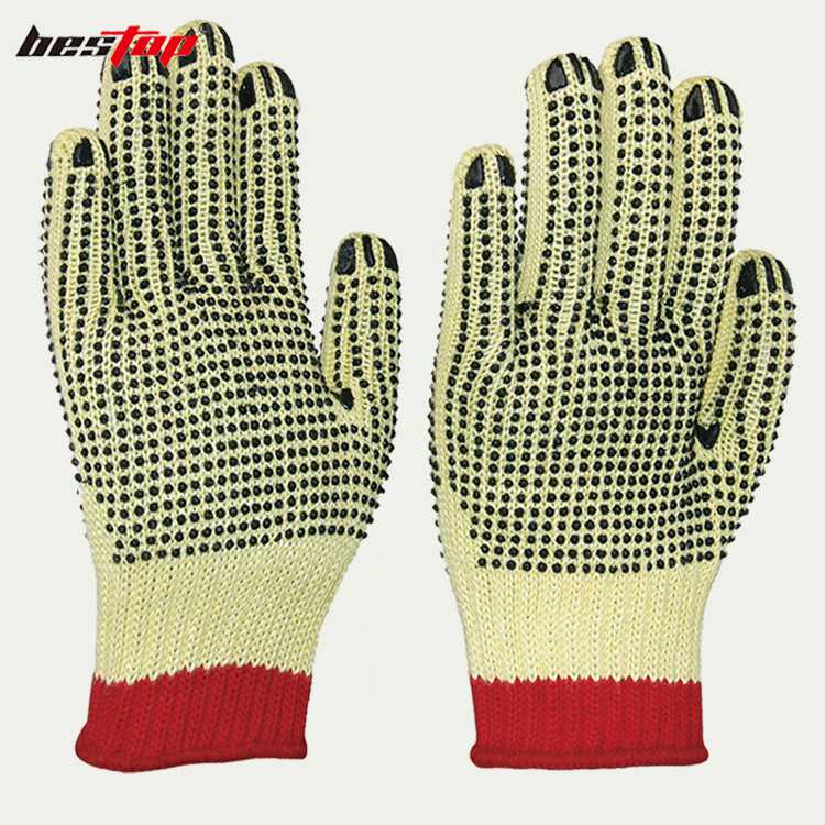 bestop倍護(hù)B5033-2芳綸PVC點(diǎn)塑阻燃防割手套