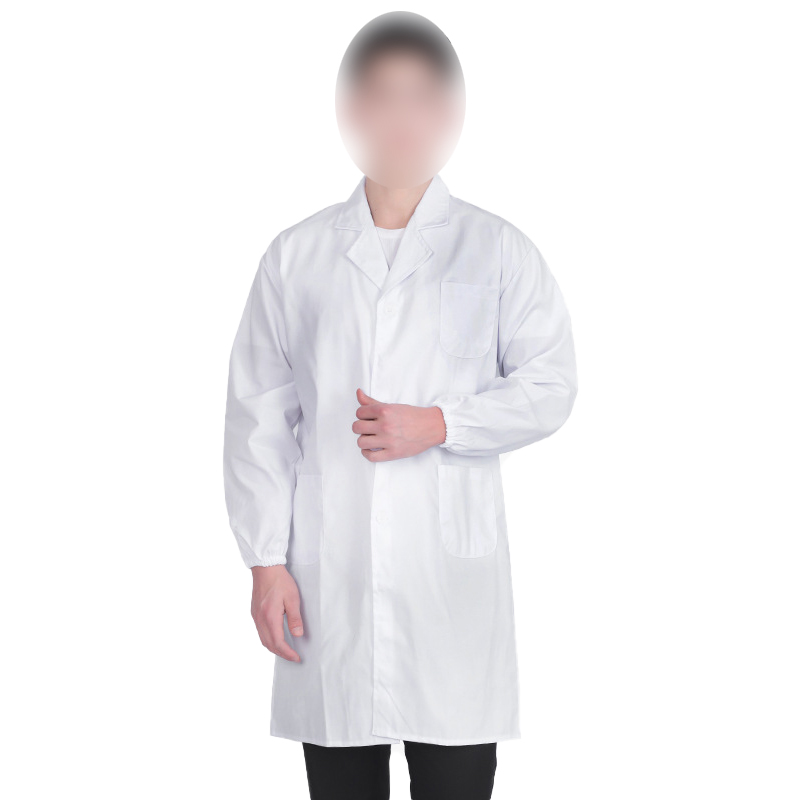 白大褂長袖薄款純棉松緊袖口醫(yī)護服