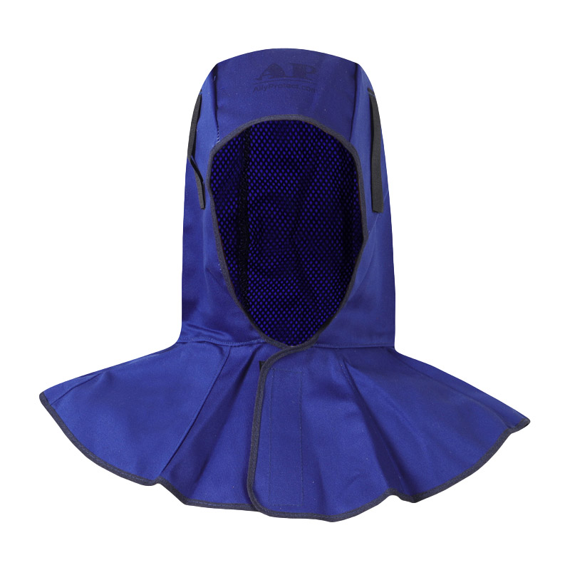 友盟AP-6680藍(lán)色阻燃布全護(hù)式焊帽