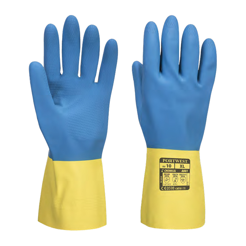 波偉斯特Portwest A801雙浸乳膠長筒防化手套
