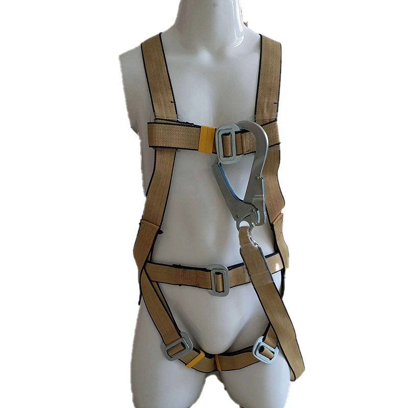 宏建阻燃單大鉤全身式凱夫拉材質(zhì)安全帶
