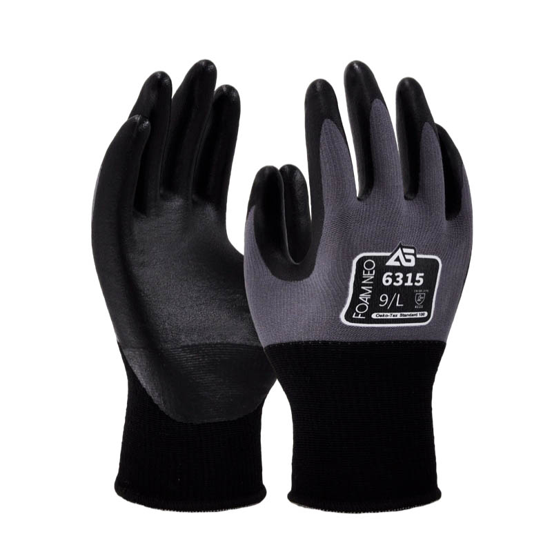 護(hù)享AG-6315丁腈發(fā)泡涂層勞保手套
