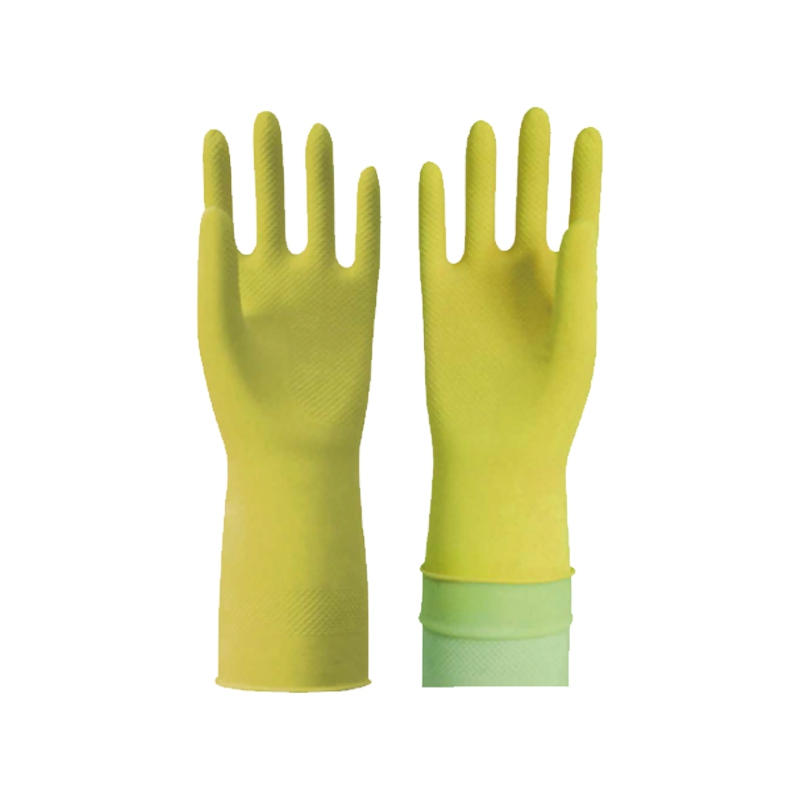 雪蓮10143家用天然乳膠絨里花邊袖口魚(yú)鱗紋手套