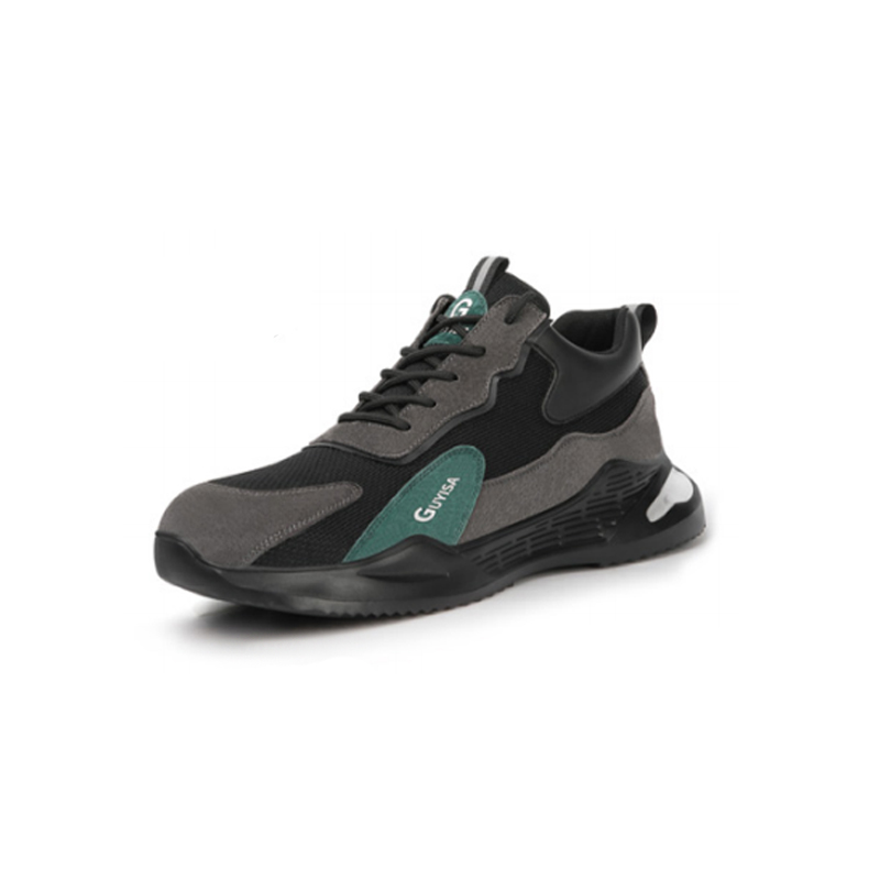 GUYISA古伊薩2095S運(yùn)動系列防砸防刺穿四季款黑灰安全鞋