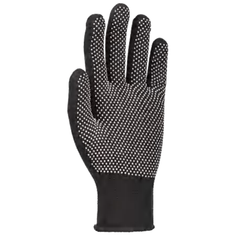 好員工D1303黑色滌綸點(diǎn)塑手套