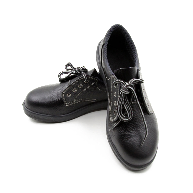 希滿YS-711黑色壓花牛皮防砸防刺穿安全鞋