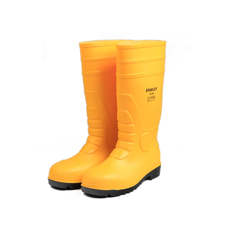 STANLEY史丹利ST6500黃色PVC防砸防刺穿安全靴