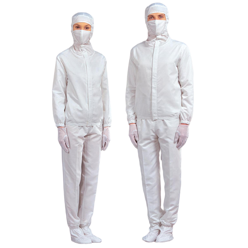 嘉柏利通F-1311W白色拉鏈?zhǔn)椒煮w潔凈服