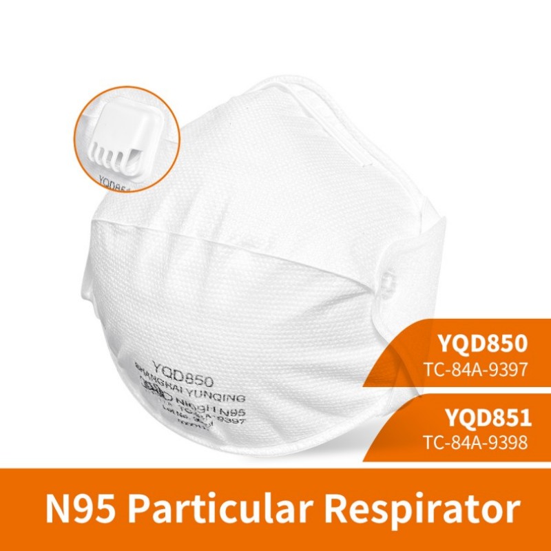 YICHITA宜啟戴YQD851頭帶式杯型帶閥N95防塵口罩
