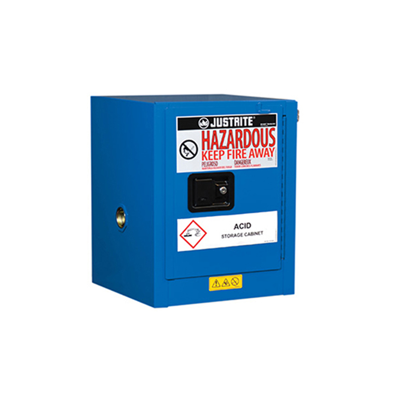 Justrite杰斯瑞特860428 Sure-Grip Ex鋼制危險(xiǎn)品存儲(chǔ)工作臺(tái)式安全柜4加侖