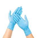 麥迪康1136B藍(lán)色無粉加強(qiáng)型一次性丁腈手套S