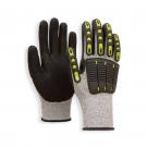 東顯13-3-002 13針HPPE丁腈磨砂涂層手背TPR防撞防割手套