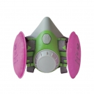 朝美7506A+B100頭戴式硅膠雙濾棉半面罩防毒面具