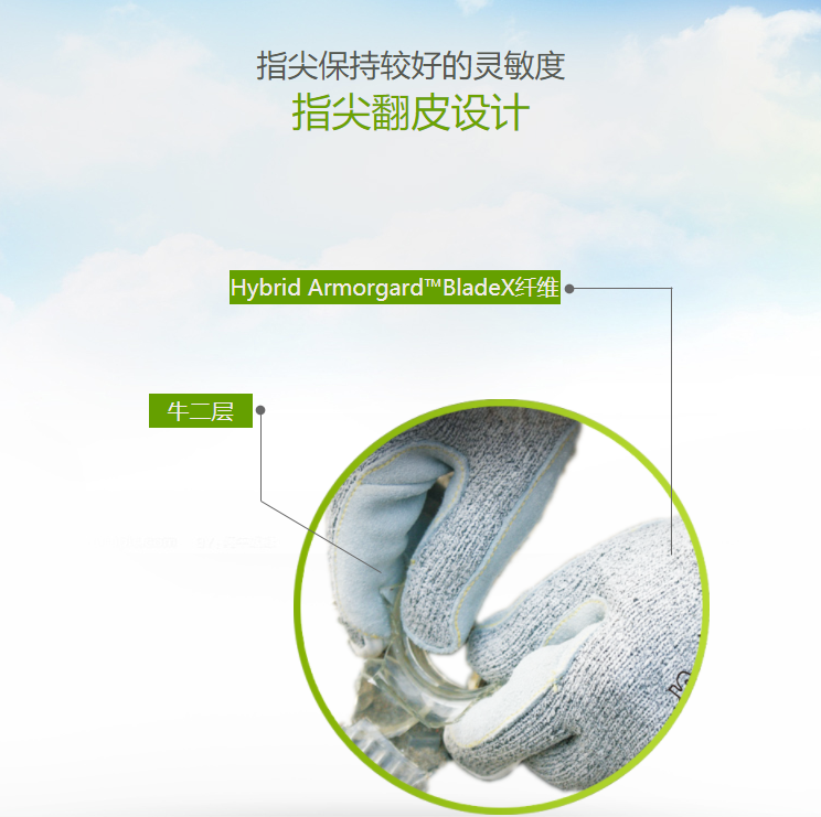 賽立特ST58117F-10一般手指翻皮5級(jí)防割手套圖片4