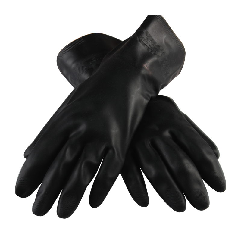 MAPA Technic401-9氯丁橡膠植絨防化手套圖片2