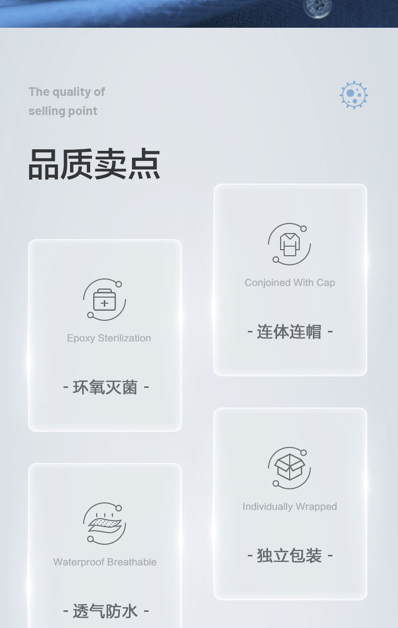 可孚2類醫(yī)用一次性連體防護服圖片2