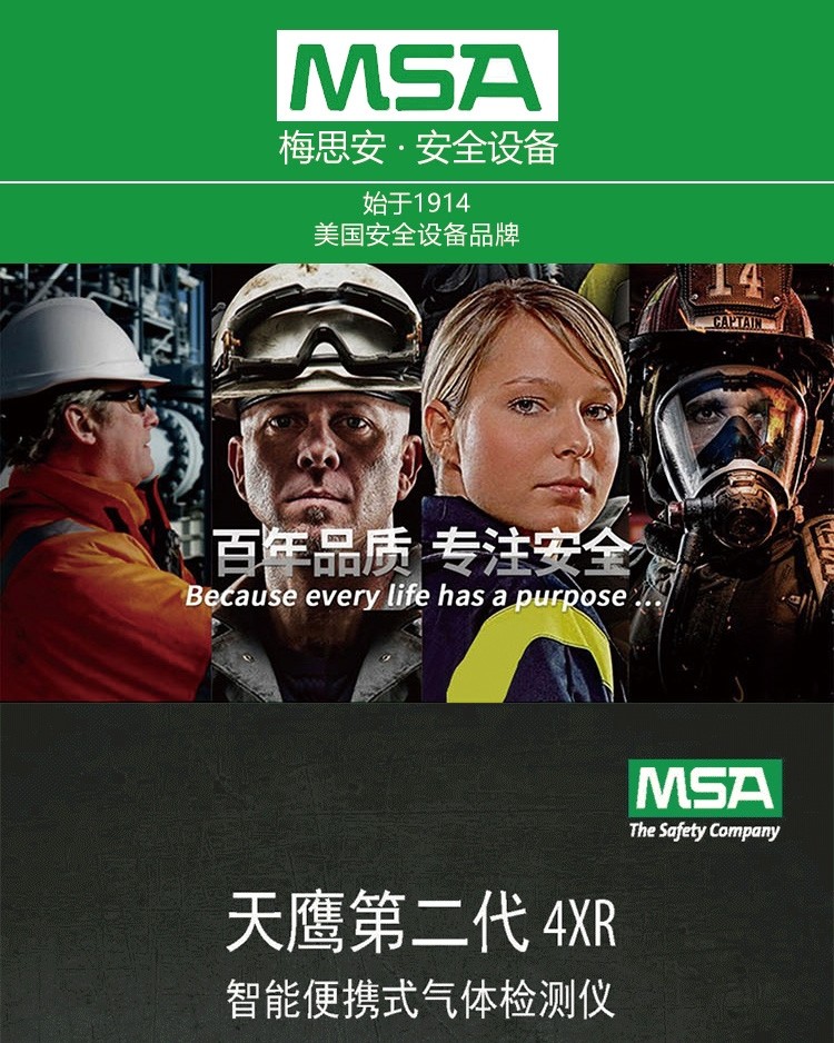 梅思安10202007天鷹4XR智能便攜式氣體檢測(cè)儀圖片1