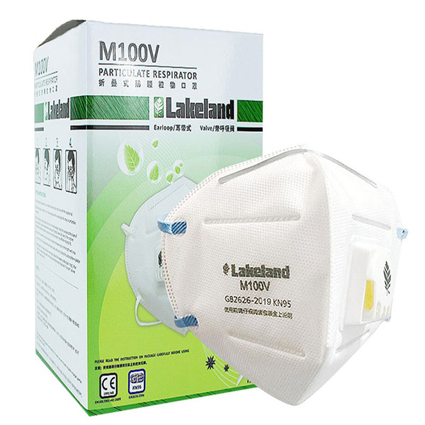 雷克蘭M100V（工業(yè)裝）帶呼吸閥防塵口罩圖片