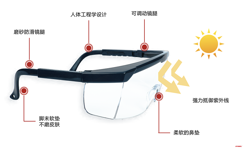 西斯貝爾WG-7228防護眼鏡圖2