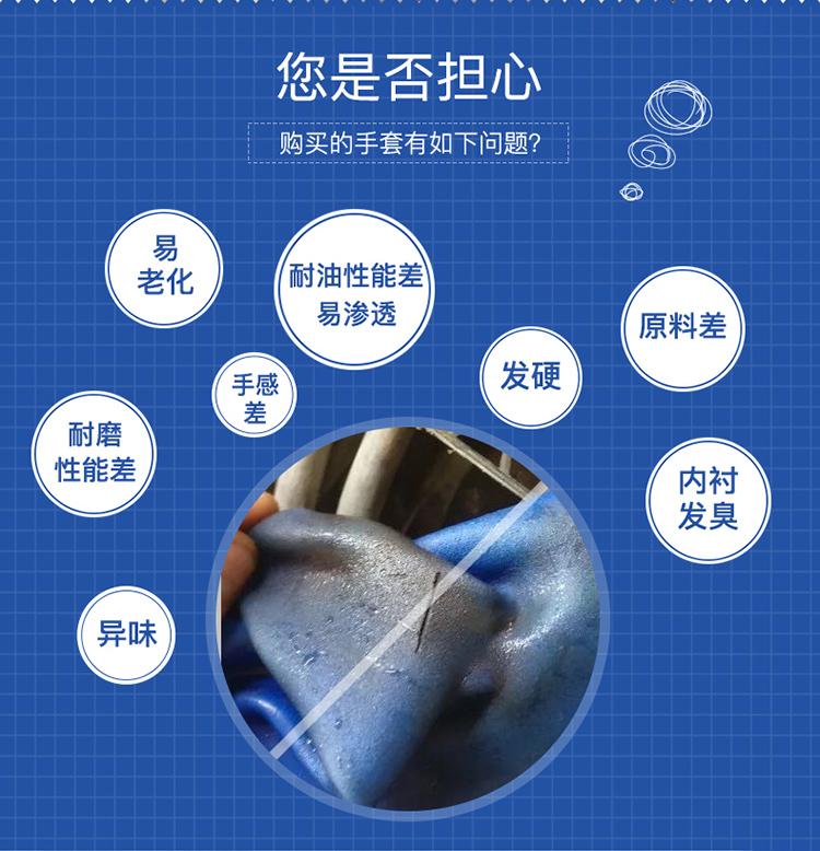 東亞806BLK加袖開(kāi)口PVC防化手套圖6