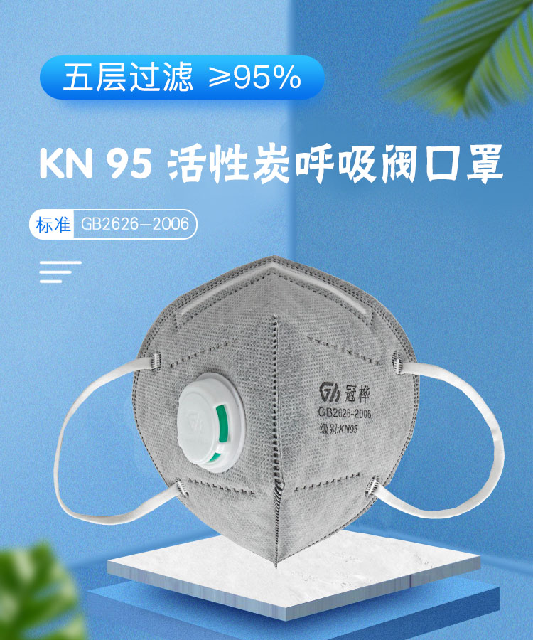 冠樺M-8861SV活性炭帶閥防塵口罩圖1