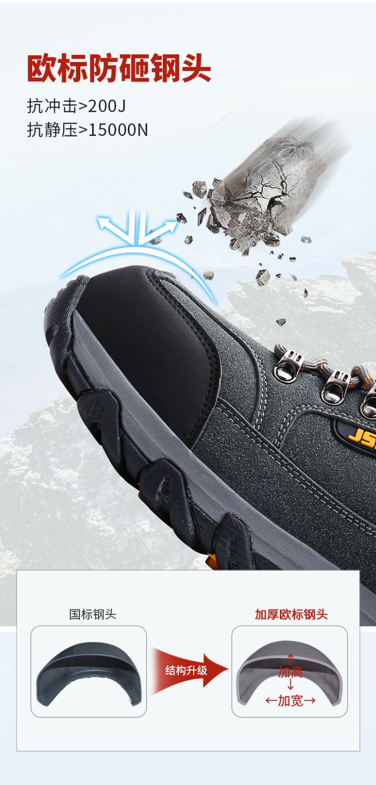 潔適比JSP0703K時(shí)尚透氣安全鞋圖4