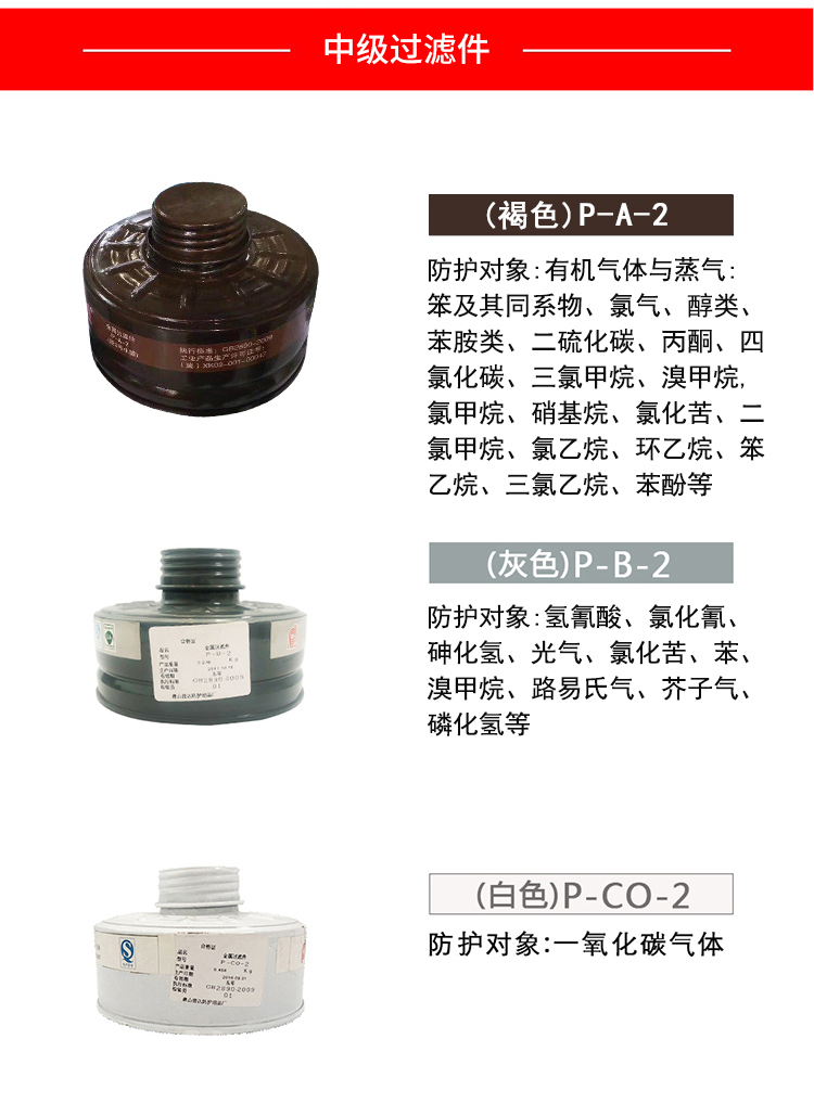 普達(dá)P-H2S-2 8號濾毒罐圖1