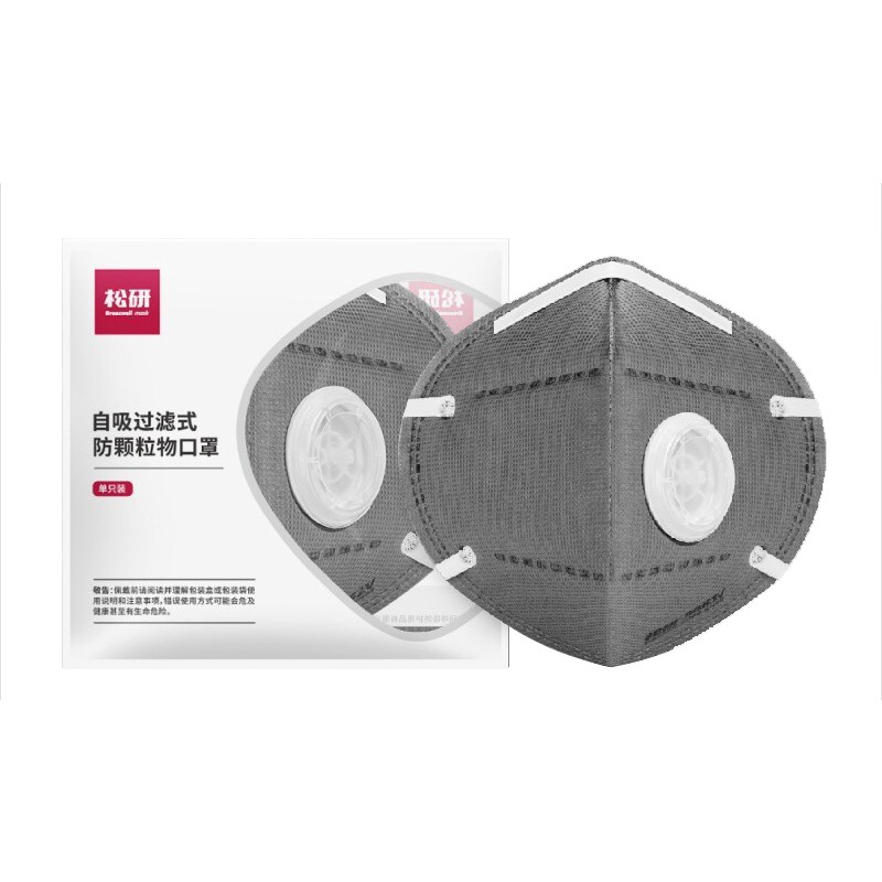 松研9852V活性炭帶閥防塵口罩圖片1