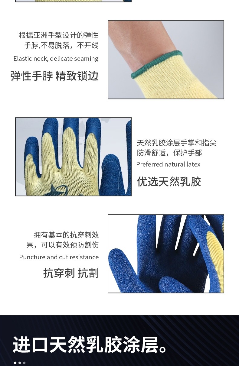 星宇L108 300號(hào)皺紋勞保手套圖片4