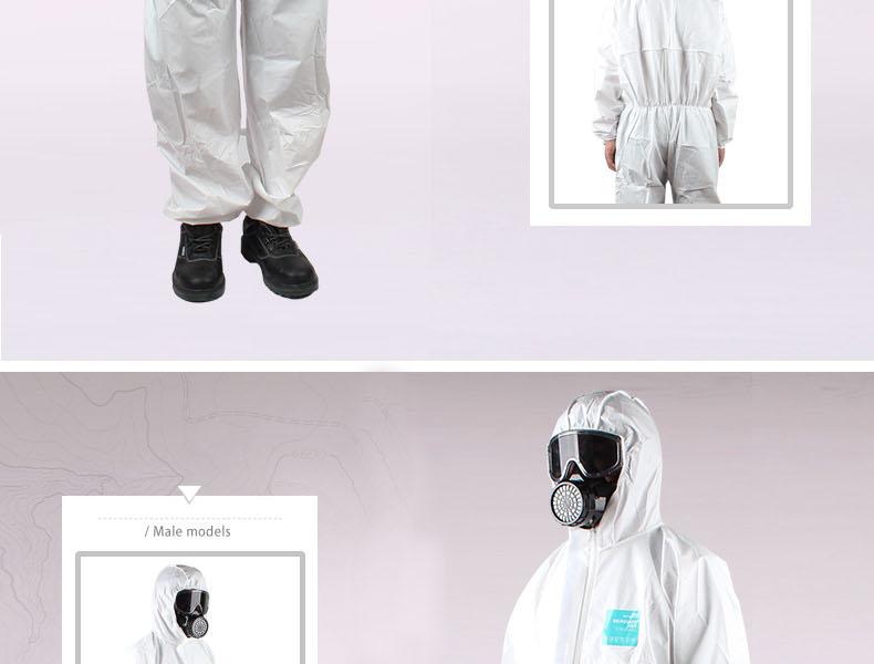 微護(hù)佳MG2000WH20-B-99-159-02白色舒適型有帽連體防護(hù)服圖片2