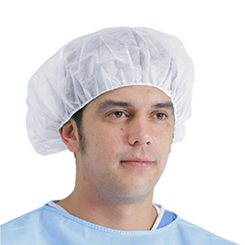 英科BC101002白色一次性無紡布圓帽圖片