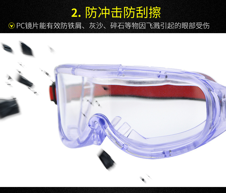 華特HT2921防霧防刮擦護(hù)目鏡圖片5