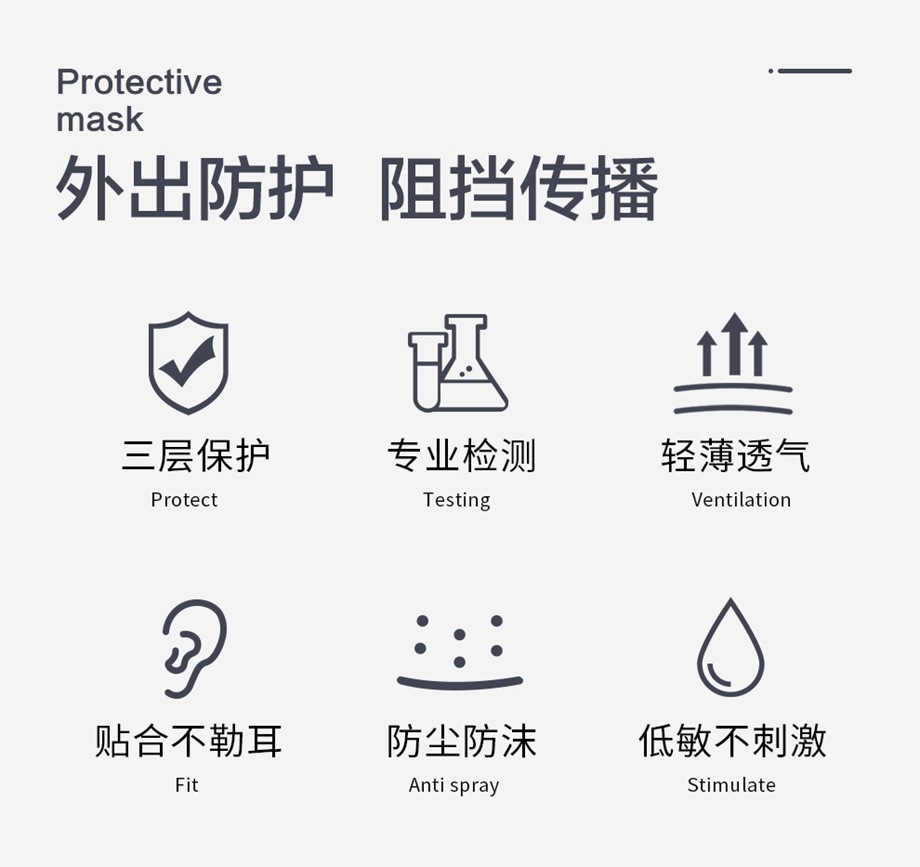 海固HG-9101一次性口罩醫(yī)護(hù)口罩防塵透氣成人三層防護(hù)醫(yī)用口罩圖片2