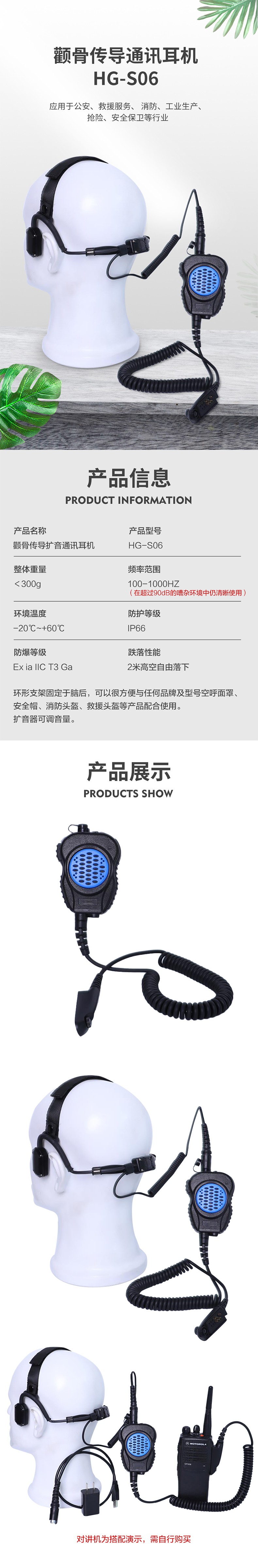 海固HG-S06顴骨傳導擴音通訊耳機圖片