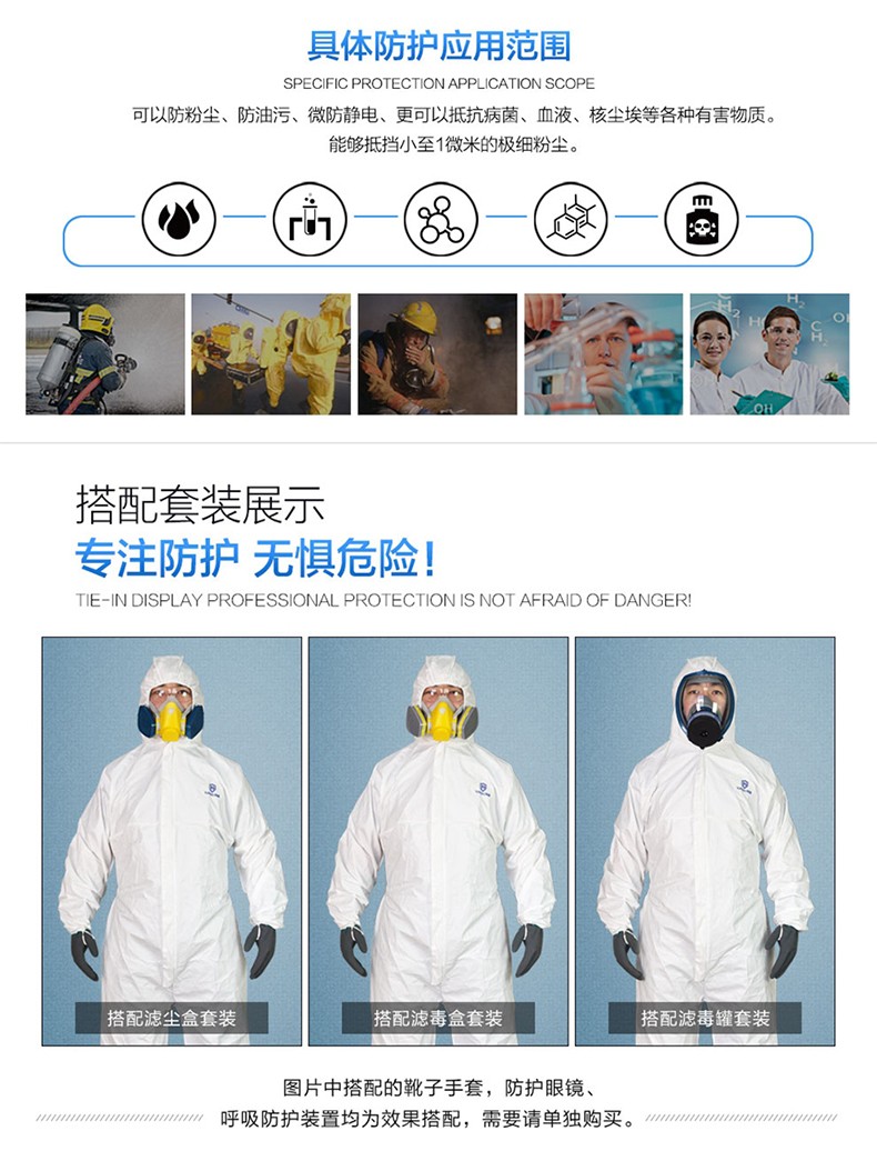 海固FH-T6防護(hù)服 靜電液體油污塵埃防護(hù)服圖片4