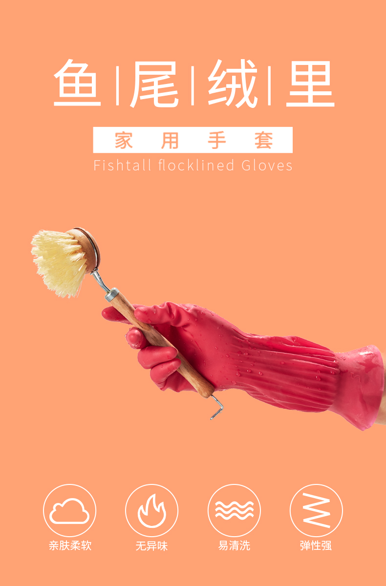 LANON蘭浪WM35魚(yú)尾型乳膠手套圖片