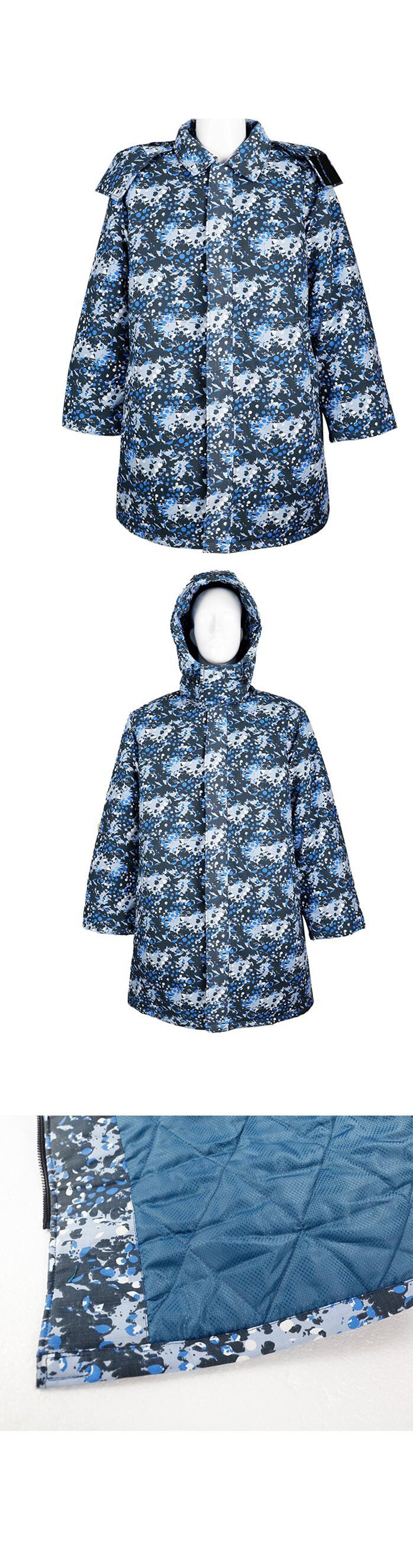 3502藍(lán)色迷彩棉服勞保工作服圖片2