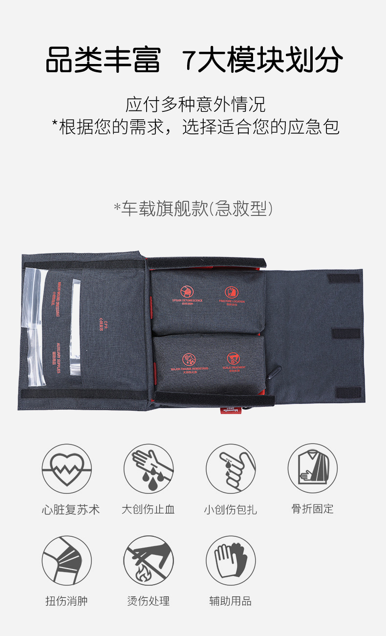 藍帆醫(yī)療CZ-B003車載旗艦款急救護理包圖片1