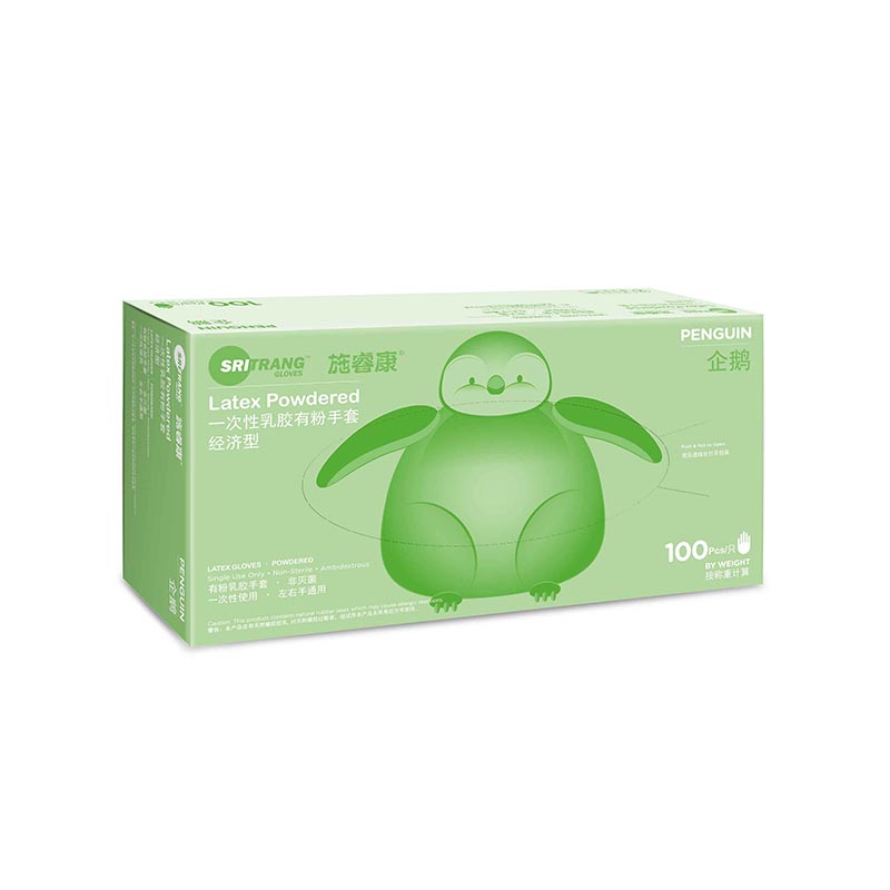 施睿康經(jīng)濟(jì)型一次性乳膠有粉手套圖片