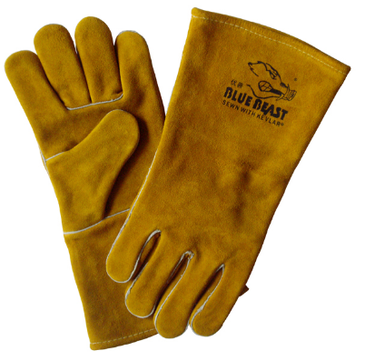 焊獸4390K黃色二層凱芙拉線焊接手套圖片