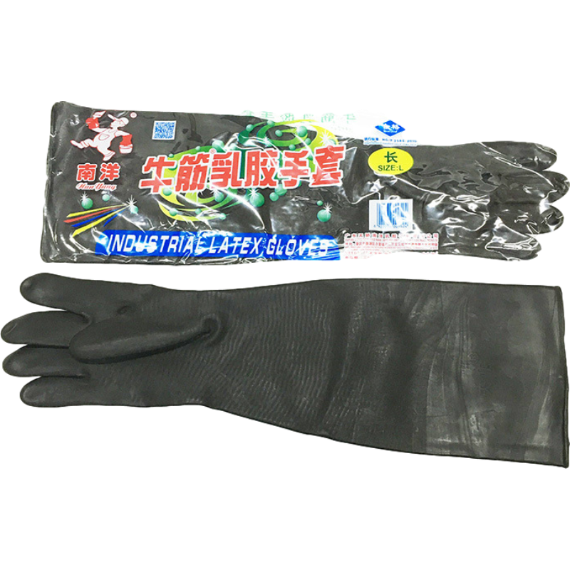 南洋黑色工業(yè)乳膠手套圖片3