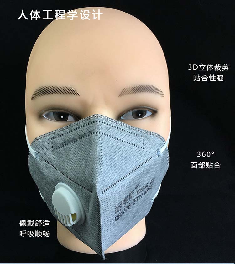 耐唄斯NBS9501VCP帶閥防塵口罩圖片3