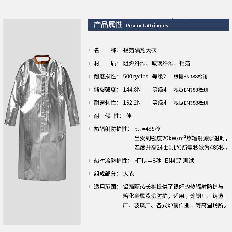 藍(lán)鷹AL29K芳綸鋁箔布大衣圖片4