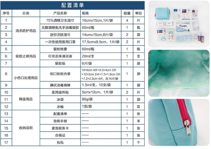 藍帆醫(yī)療HW-B002防暑降溫急救包圖片